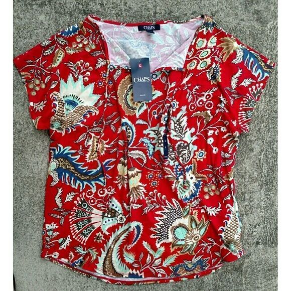 NWT Chaps Santa Fe top. Size Large - Picture 2 of 3